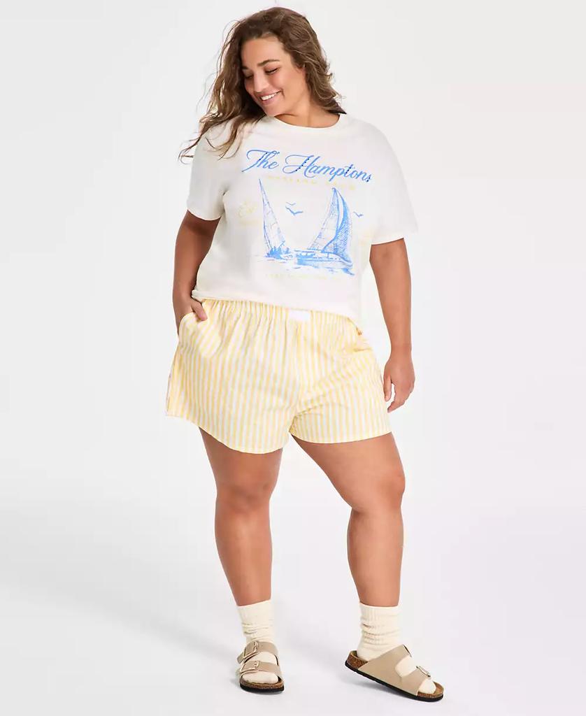 Love Tribe Trendy Plus Size Cotton Striped Boxer Shorts