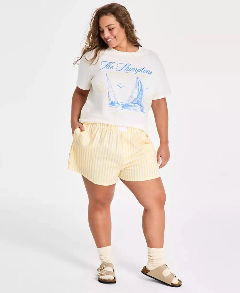 Love Tribe Trendy Plus Size Cotton Striped Boxer Shorts 1