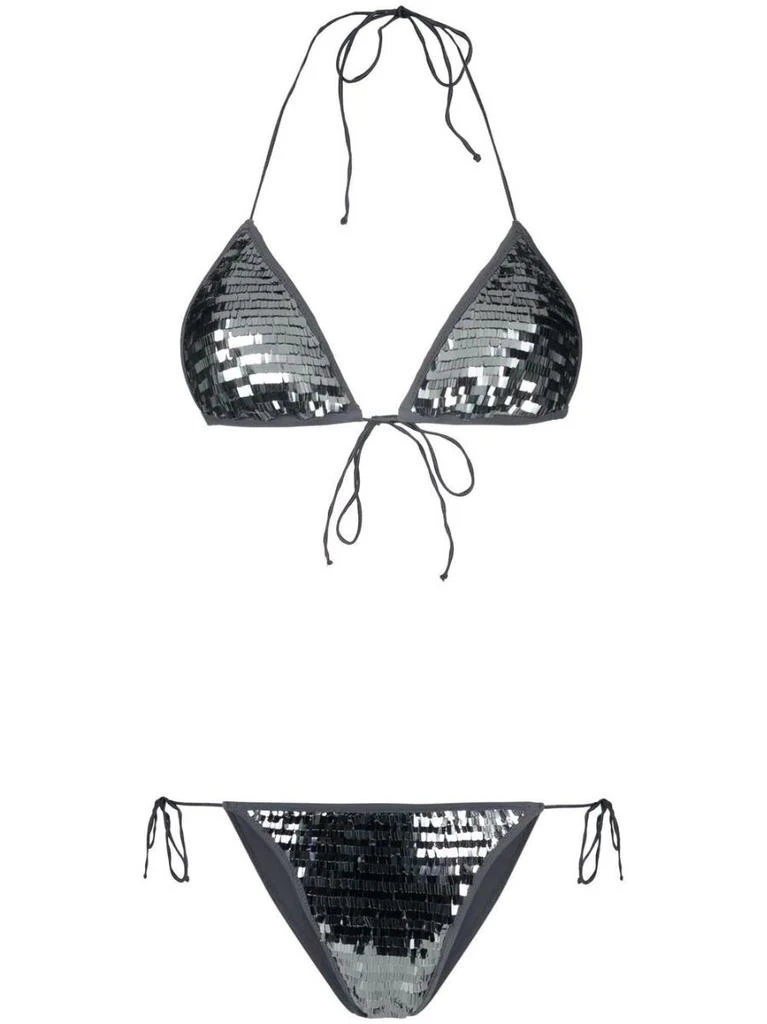 NA Grey sequined Microkini Set 1