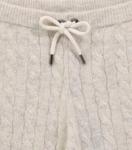 Brunello Cucinelli Metallic cable-knit sweatpants 3