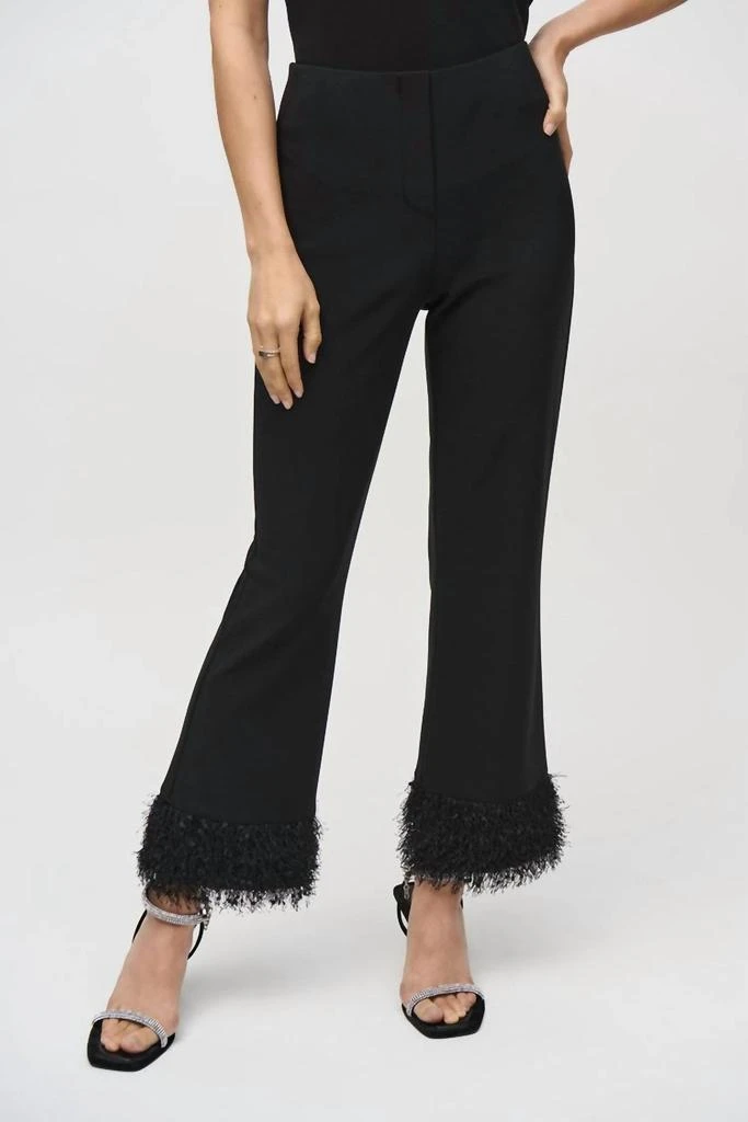 JOSEPH RIBKOFF Novelty Flare Pants In Black 1