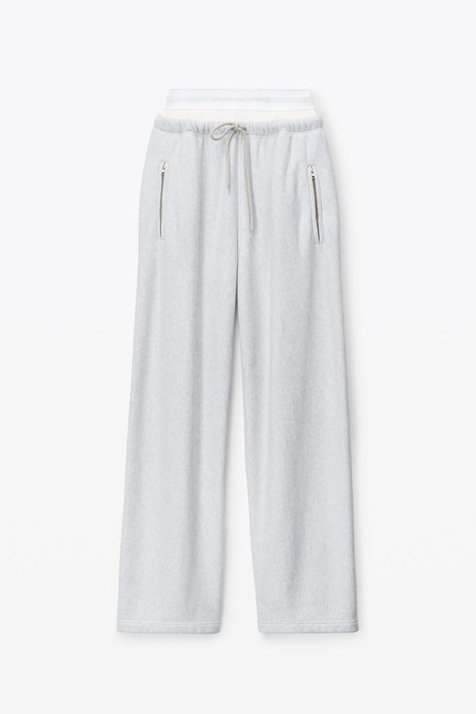 Alexander Wang wide leg sweatpants with pre-styled logo brief waistband