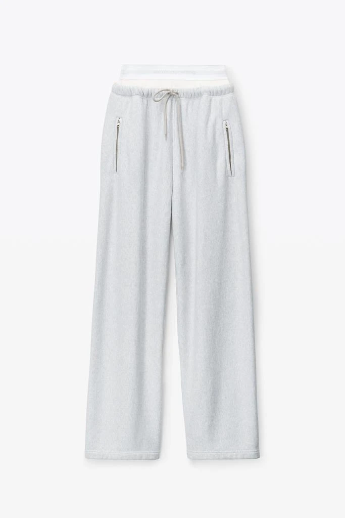 Alexander Wang wide leg sweatpants with pre-styled logo brief waistband 2