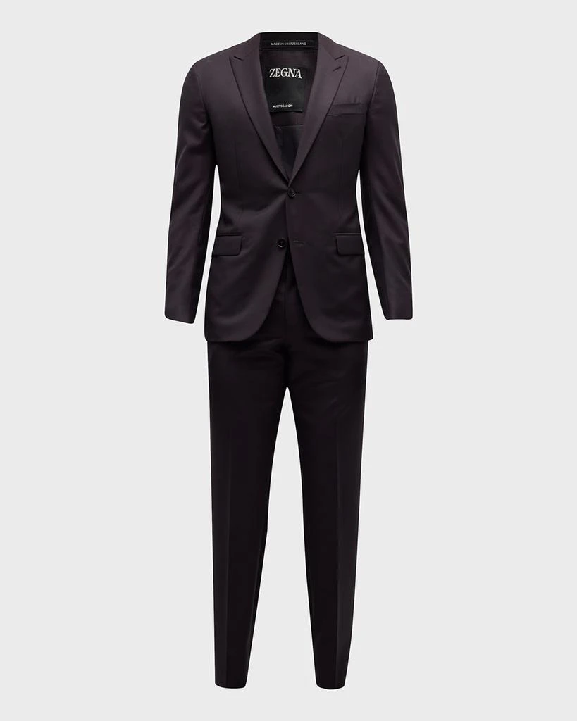 Zegna Men's Narrow Tonal Stripe Wool Suit 10