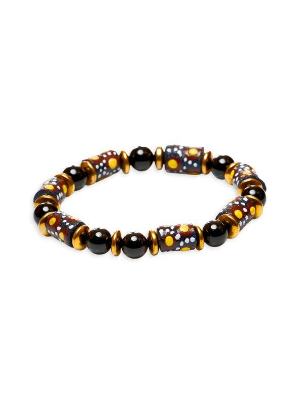 Jean Claude Krobo & Onyx Beaded Stretch Bracelet