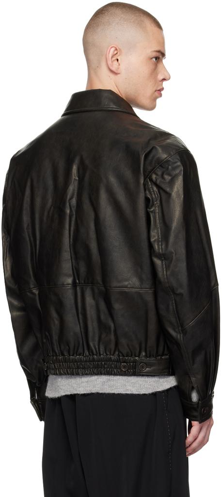 AMOMENTO Black Padded Faux-Leather Jacket - Coats - BeyondStyle