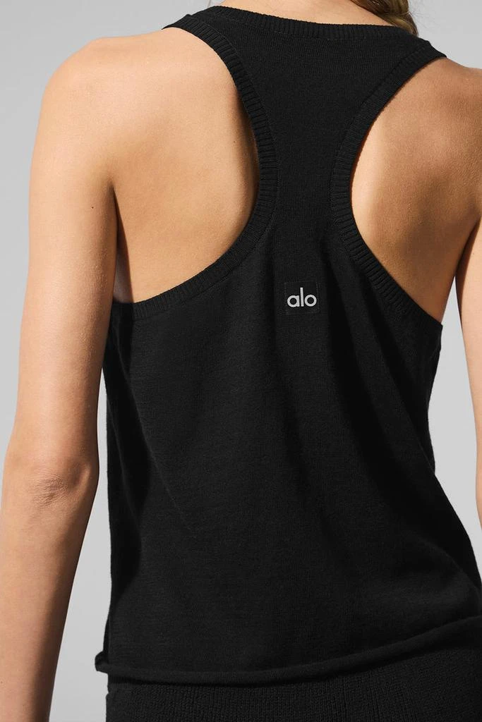 Alo Supernatural Sweater Henley Tank - Black 4