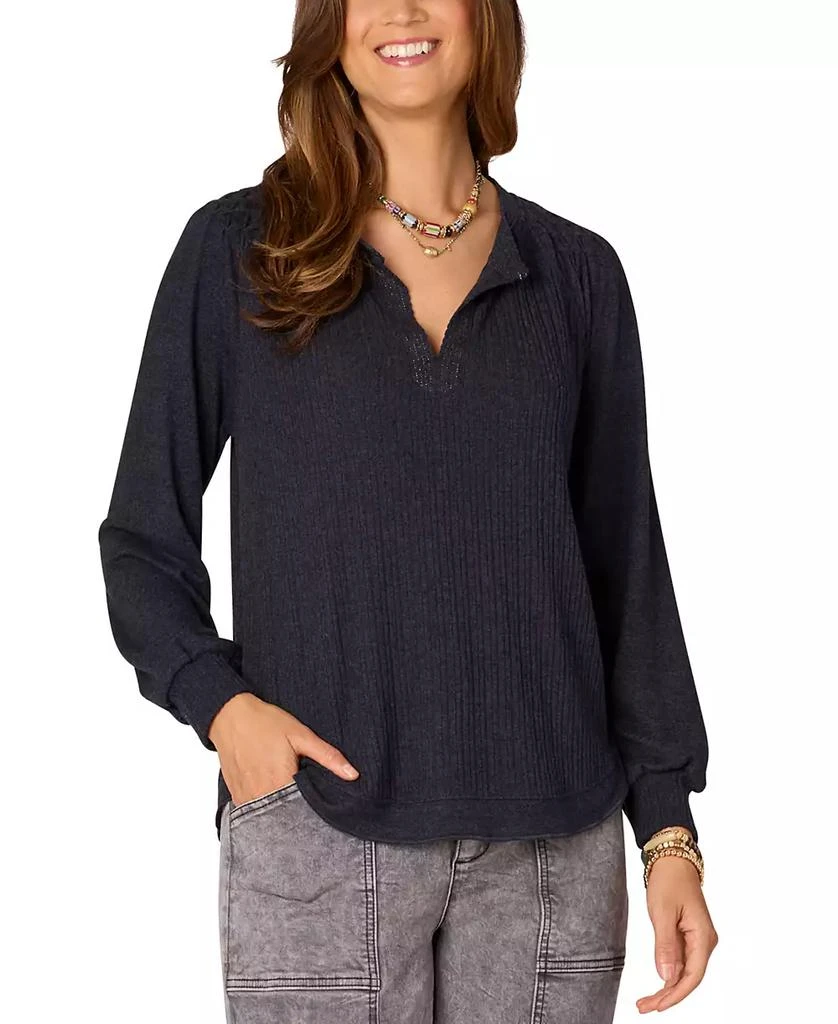 Democracy Women's Smocked-Trim Blouse 1