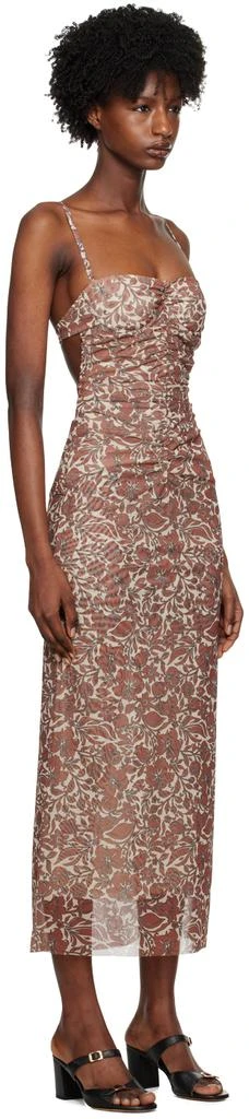Bec & Bridge Red & Beige Priya Midi Dress 2