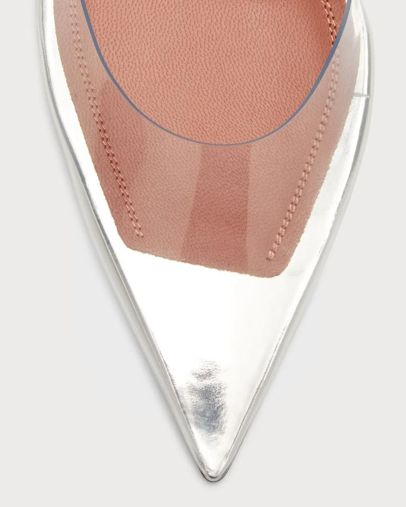 Amina Muaddi Holli Clear Slingback Pumps 7