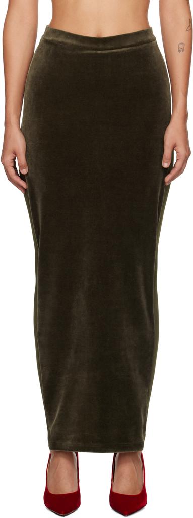 pushBUTTON Khaki Hybrid Skort