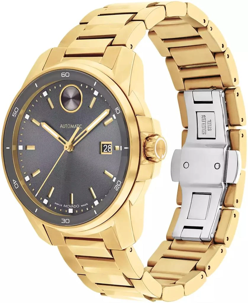Movado Men's Bold Verso Swiss Automatic Ionic Plated Gold Steel 43MM Watch 3