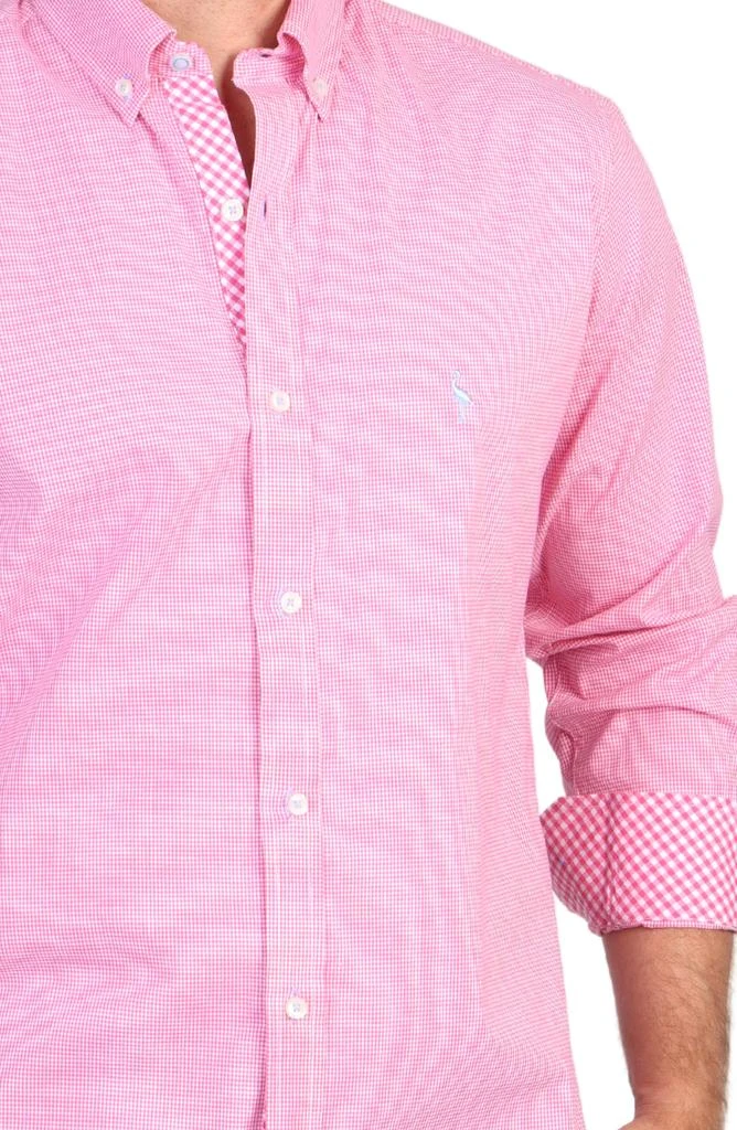 TailorByrd Micro Gingham Long Sleeve Button-Down Shirt 3