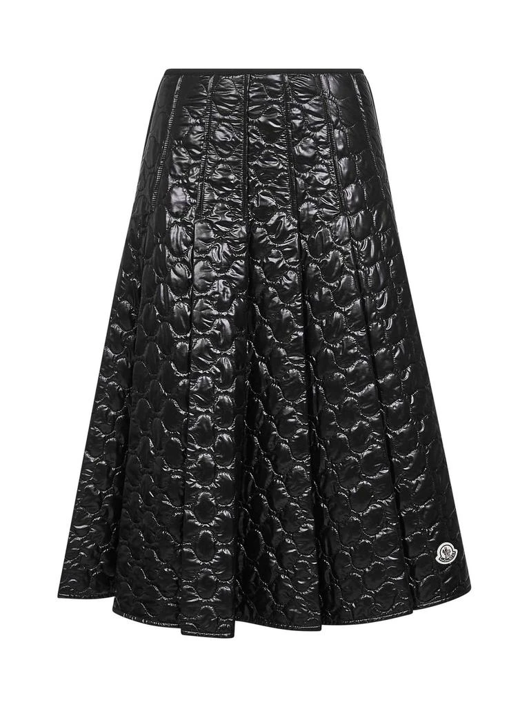 Moncler Moncler Square-Quilted Padded Midi Skirt 1