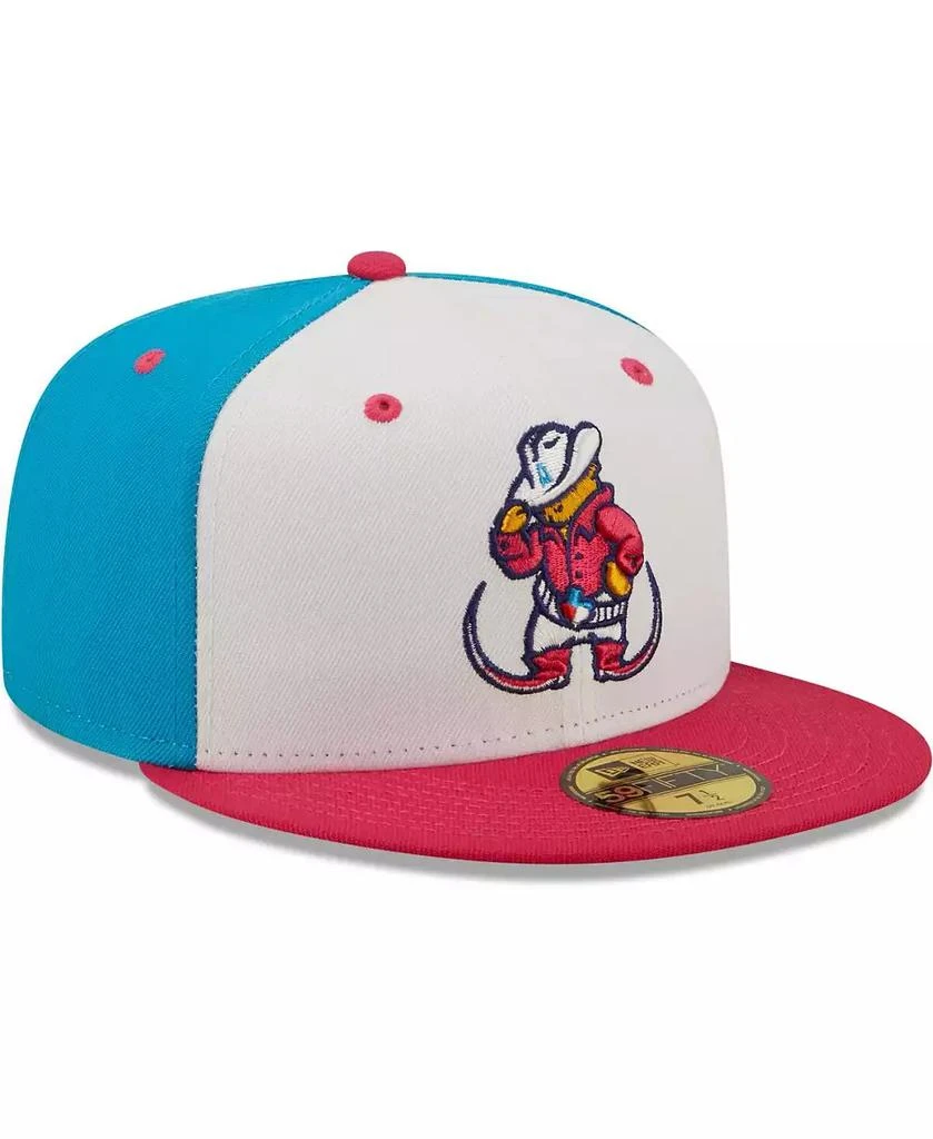 New Era Men's White, Coral Pointy Boots de Amarillo Copa De La Diversion 59FIFTY Fitted Hat 4