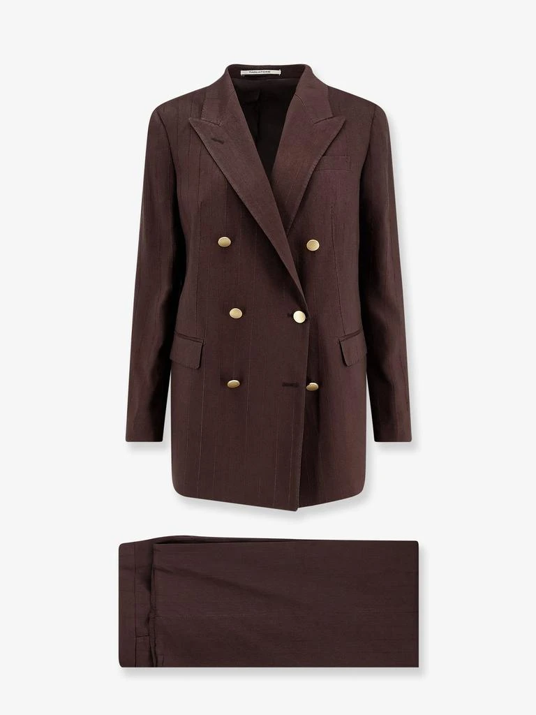 TAGLIATORE Jasmine pinstripe linen and viscose suit