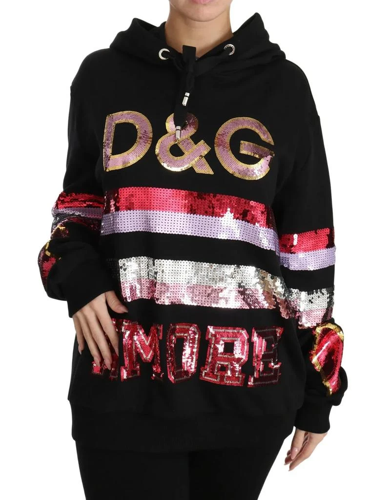 Dolce 
Gabbana DG Sequined Hooded Pullover Women
s Sweater