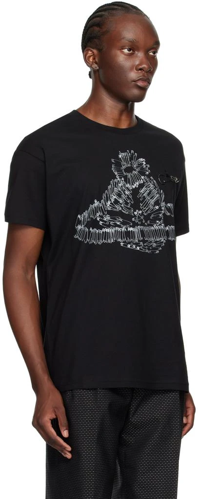 Vivienne Westwood Black Safety Pin Orb Classic T-Shirt 2
