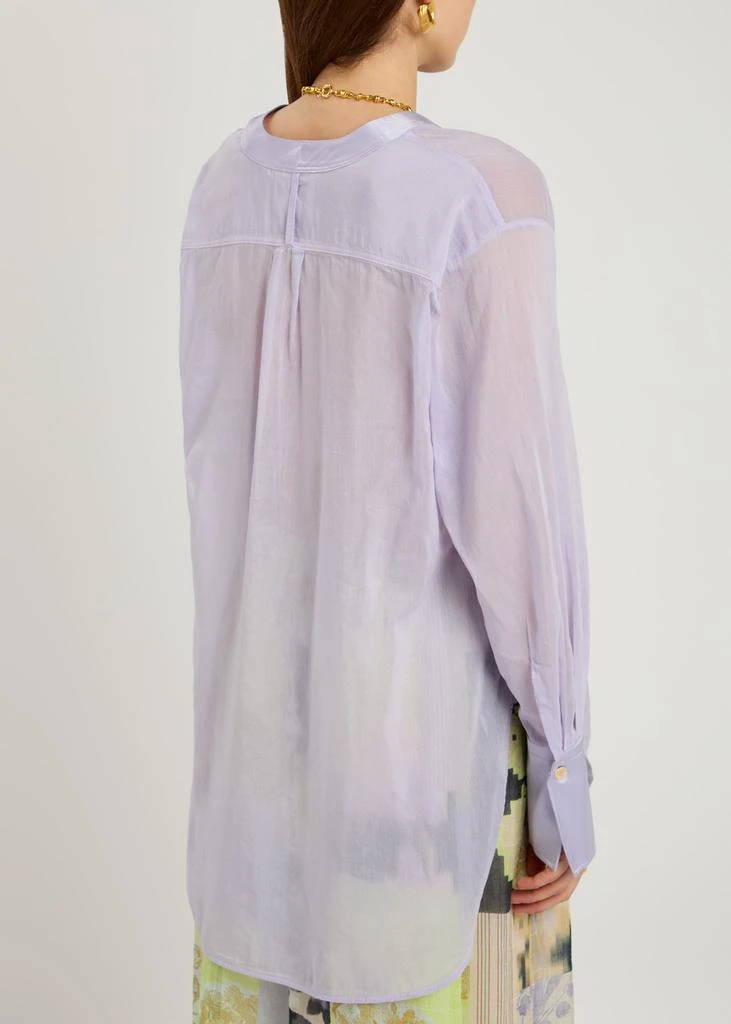 FORTE_FORTE Semi-sheer cotton-blend voile shirt 3