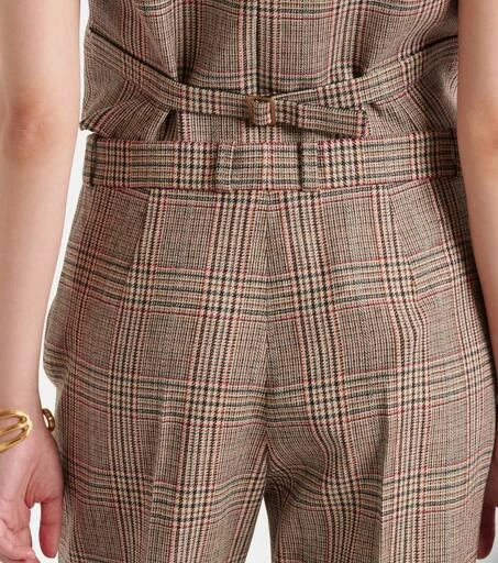 Chloé Prince of Wales check wide-leg pants 6