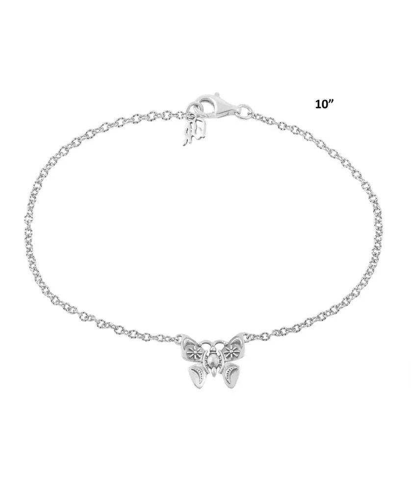 American West Jewelry Sterling Silver Butterfly Anklet 6