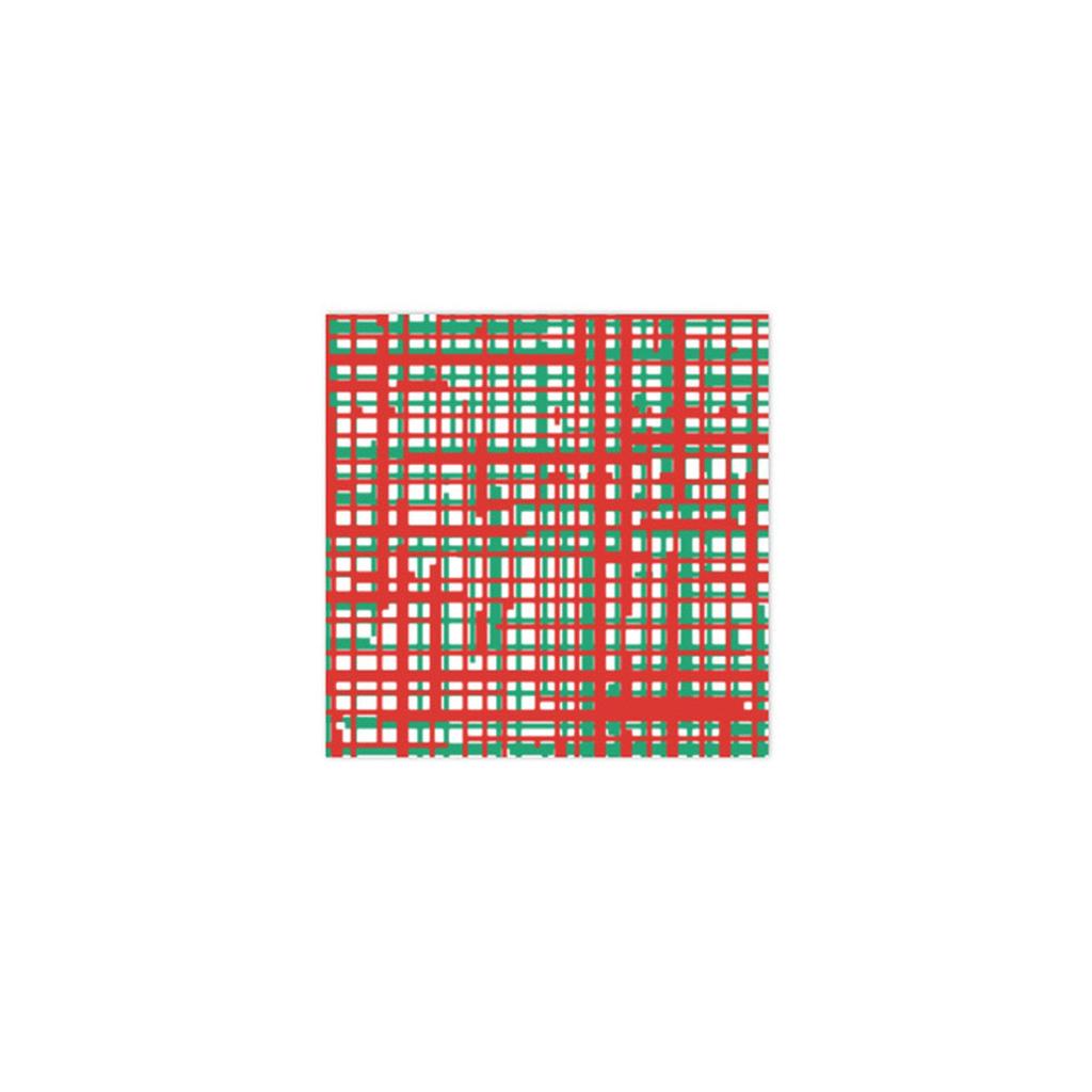 VIETRI Papersoft Napkins Plaid Green & Red Cocktail Napkins (Pack of 20)