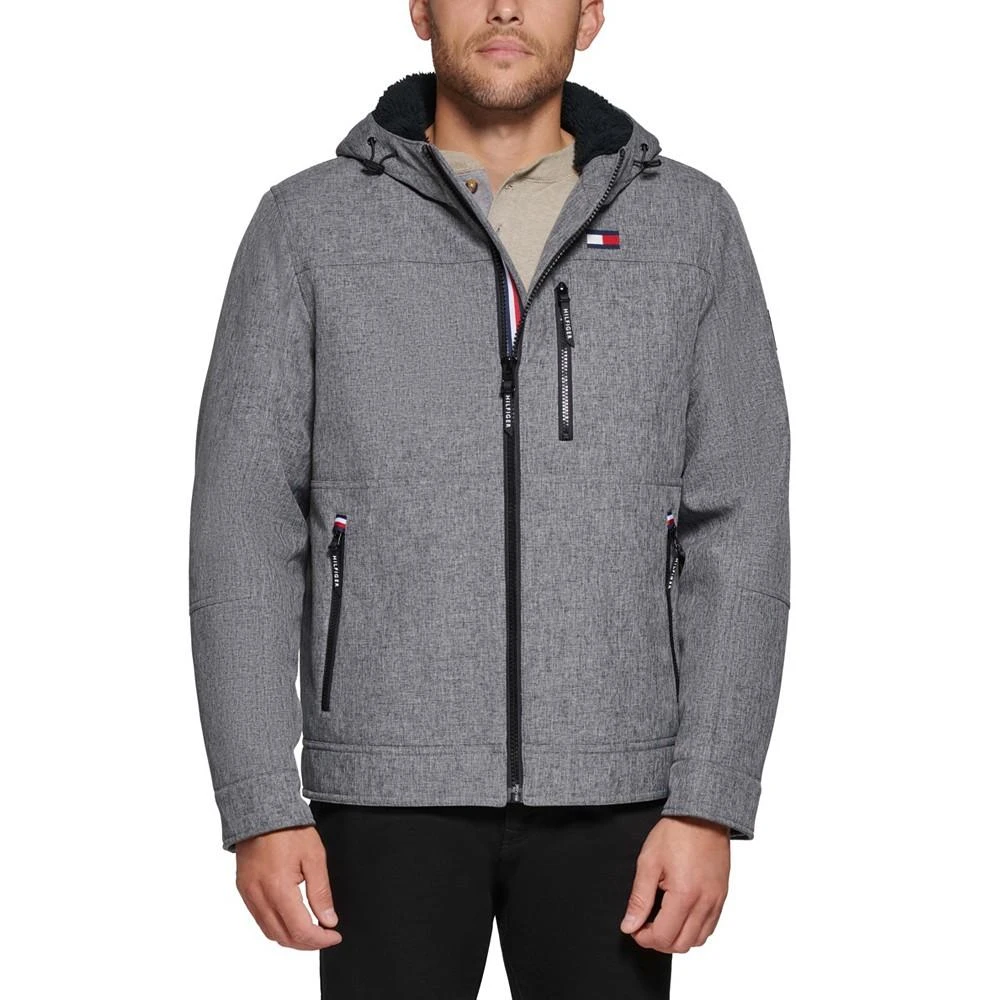 Tommy Hilfiger Men's Sherpa-Lined Softshell Hooded Jacket 1