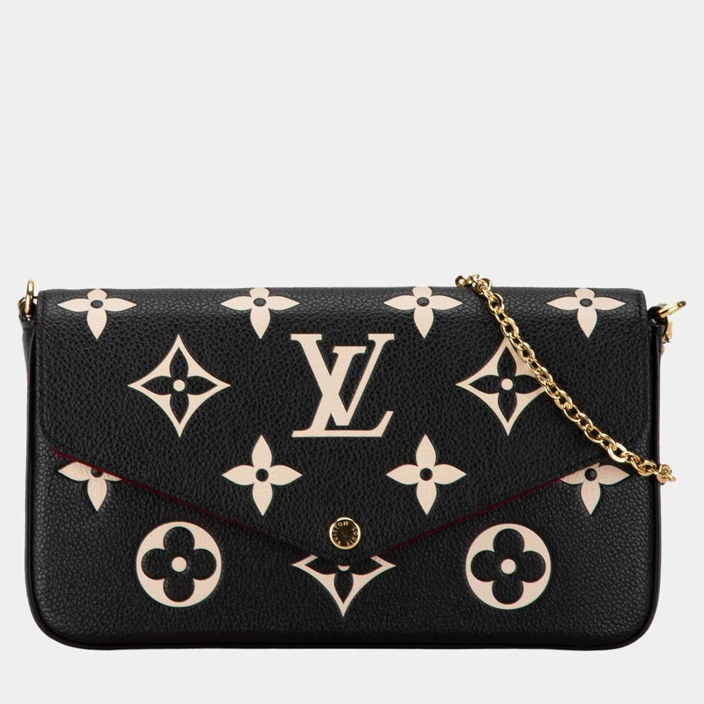 Louis Vuitton Louis Vuitton Black Monogram Empriente Bicolor Leather Pochette Felicie Shoulder Bag 1