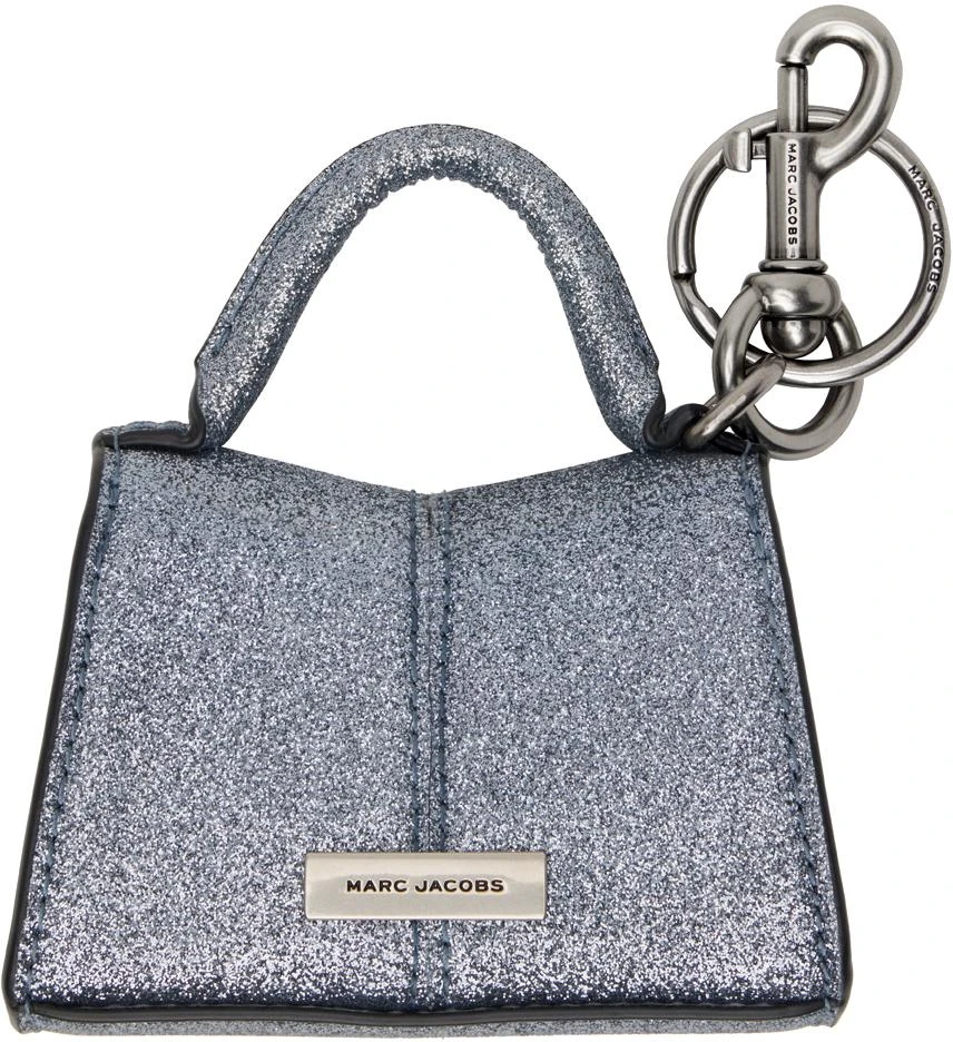 Marc Jacobs Blue 'The Galactic Glitter Nano St. Marc' Keychain 2