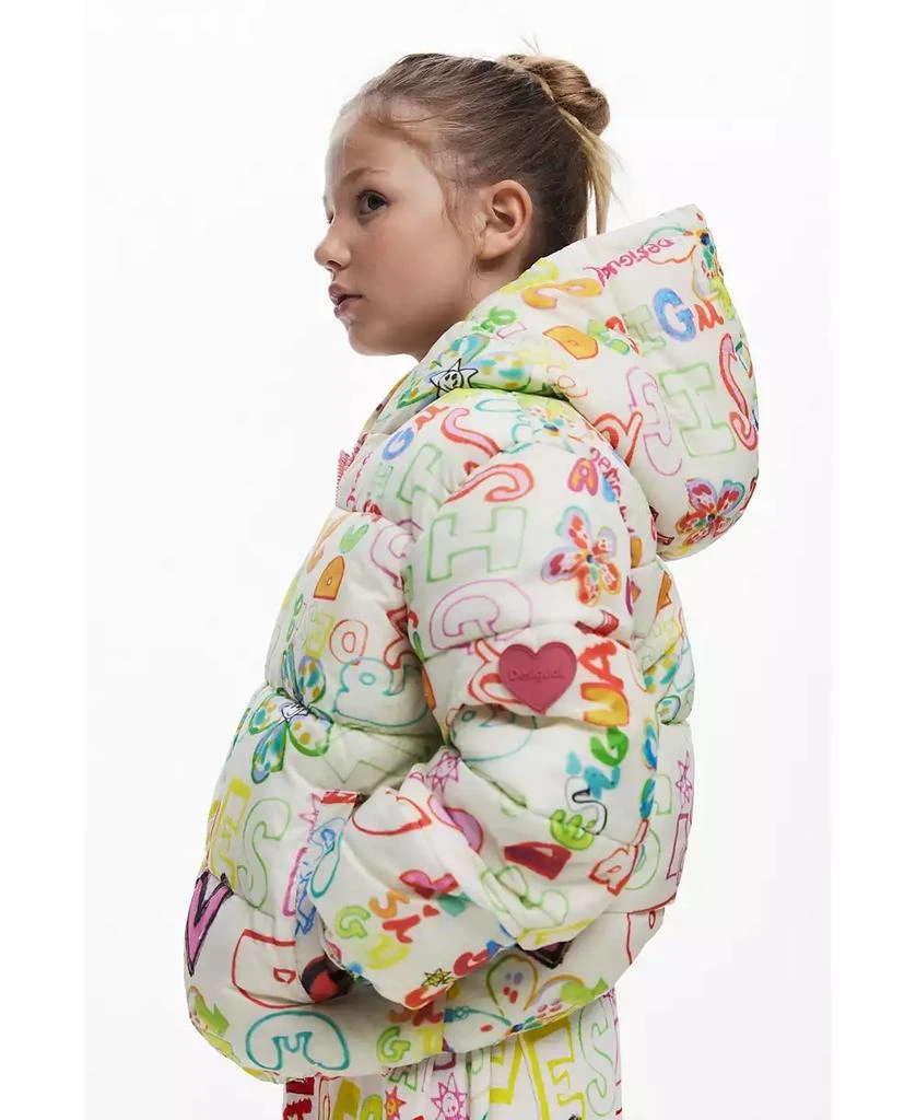 Desigual Girls Girls
s Quilted jacket lettering 3
