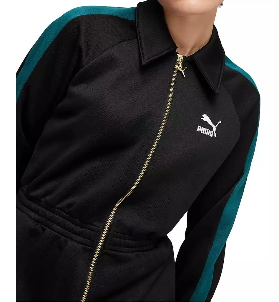 Puma Women's T7 Play Loud Zip Front Long Sleeve Romper 3