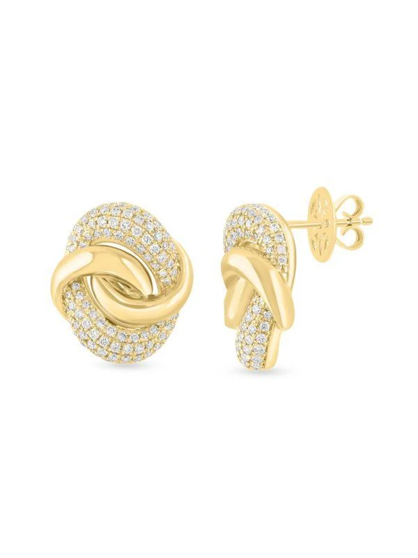 Effy 14K Yellow Gold
1.19 TCW Diamond Stud Earrings 2