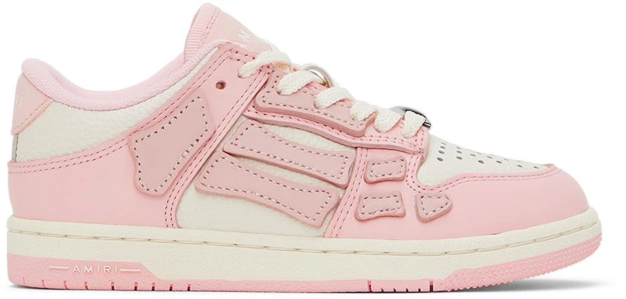 AMIRI Kids Pink & White Skel Top Low Sneakers 1
