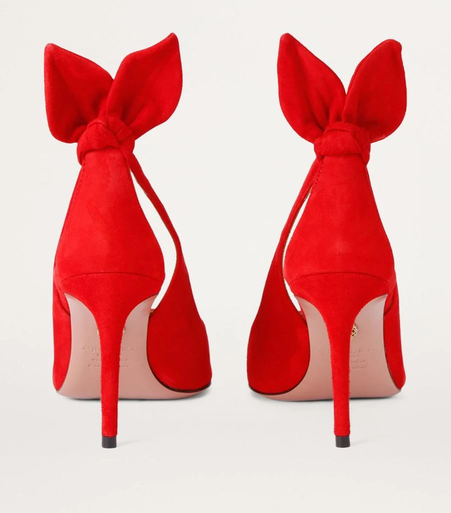 Aquazzura Suede Bow Tie Pumps 85 2