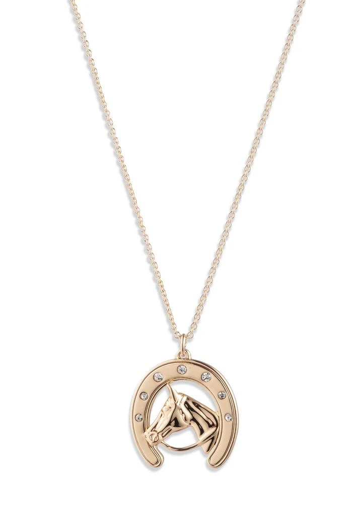 Ralph Lauren Round Horse Pendant Necklace