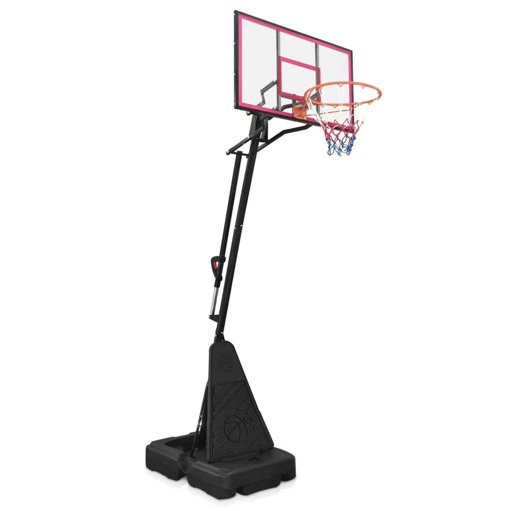 Hooplahz Portable Basketball Hoop for Youth Adults
Professional Match,Adjustable Height 8.04 ft to 10.01 ft,44 inch Backboard with Rebound System, Indoor/Outdoor Basketball Goal with Rebound Board and Wheels