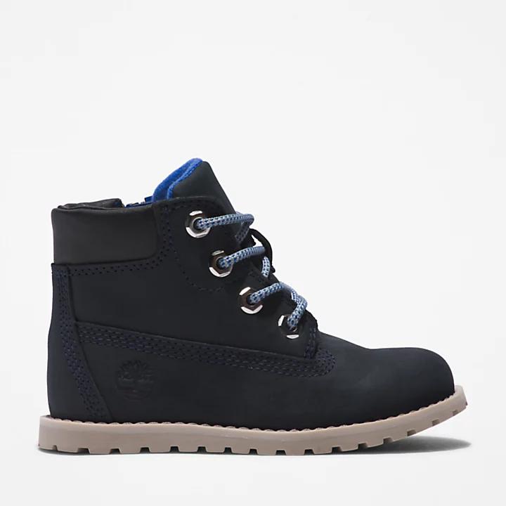 Timberland Pokey Pine 6 Inch Side-zip Boot for Toddler in Navy