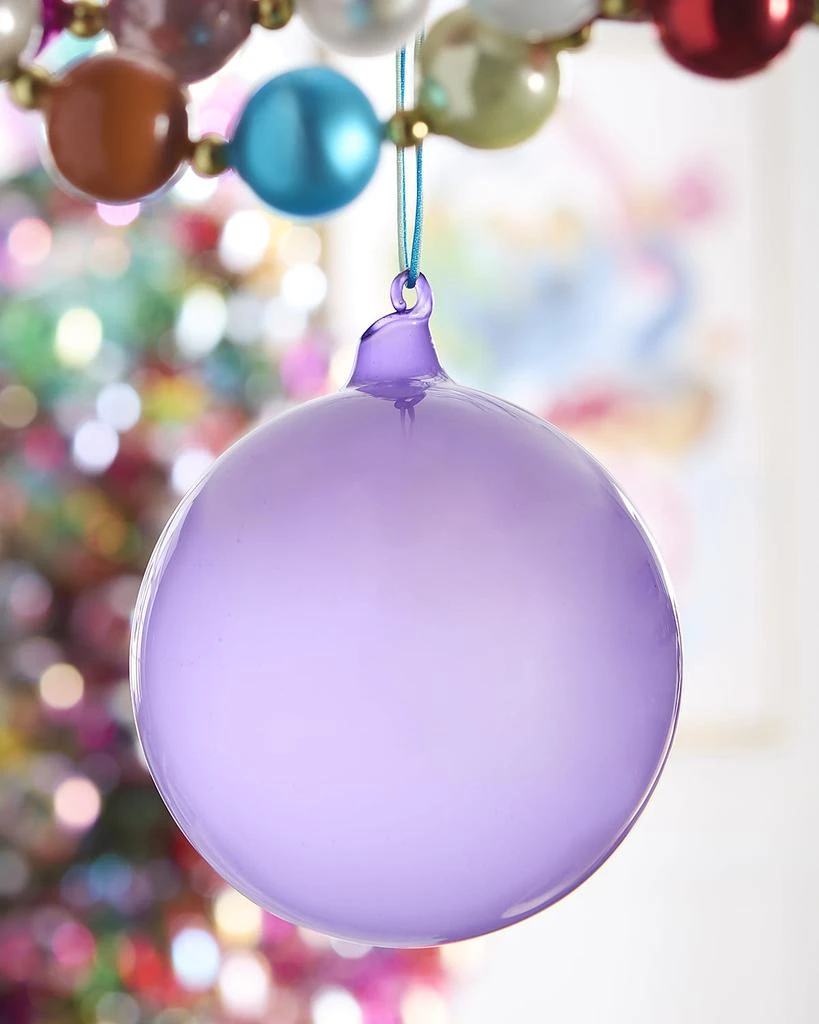 Jim Marvin Bubblegum Glass Ball Ornament, Light Purple 1