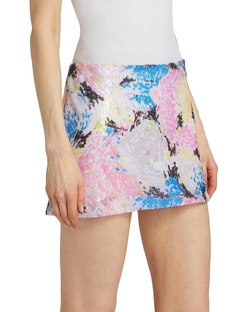 ROSETTA GETTY Sequin Floral Miniskirt 4