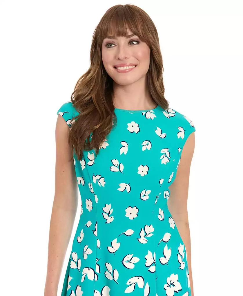 Shop Women's Printed Cap-Sleeve Fit & Flare Dress on Sale at BeyondStyle   Get 61% Off Women's Printed Cap-Sleeve Fit & Flare Dress with Limited-Time  Flash Deals, Exclusive Discounts, and Special Offers.