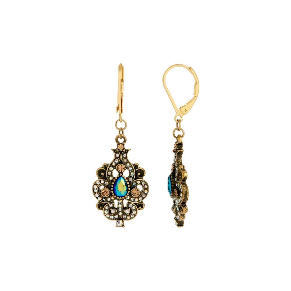 2028 Glass Multi AB Drop Earrings