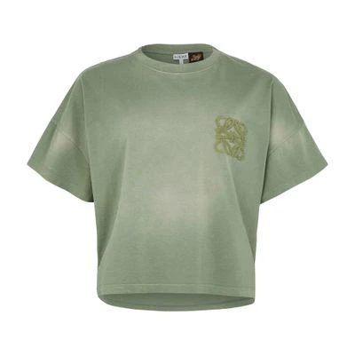 Loewe Cropped cotton t-shirt 1