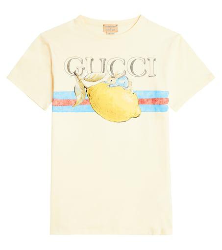 GUCCI PETER RABBIT コラボ Tシャツ クリーム色 x Peter Rabbit cotton jersey T-shirt in beige - Gucci Kids