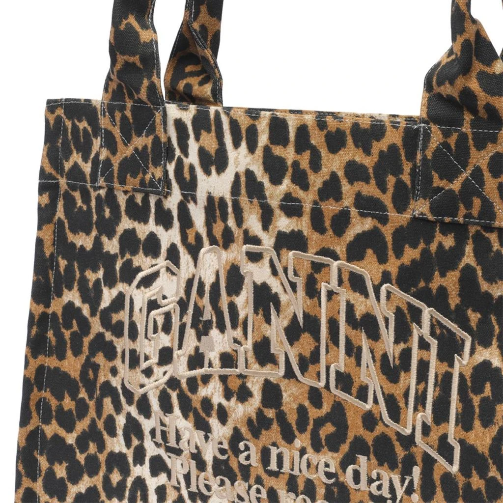 Ganni Ganni Leopard Print Large Tote 3