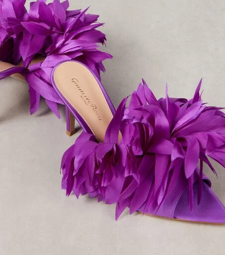 Gianvito Rossi Daniah 85 embellished crêpe satin mules 5