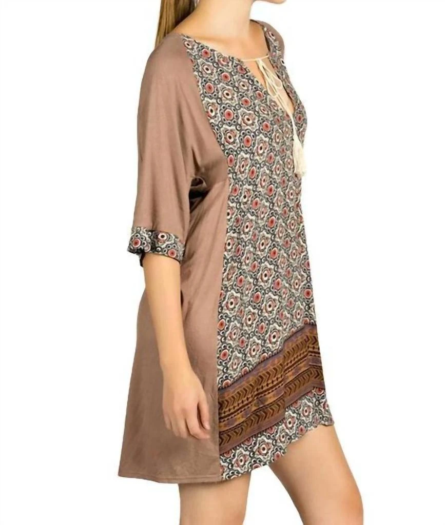 Kori Kori - Mixed Print Tassel Tie Dress 2