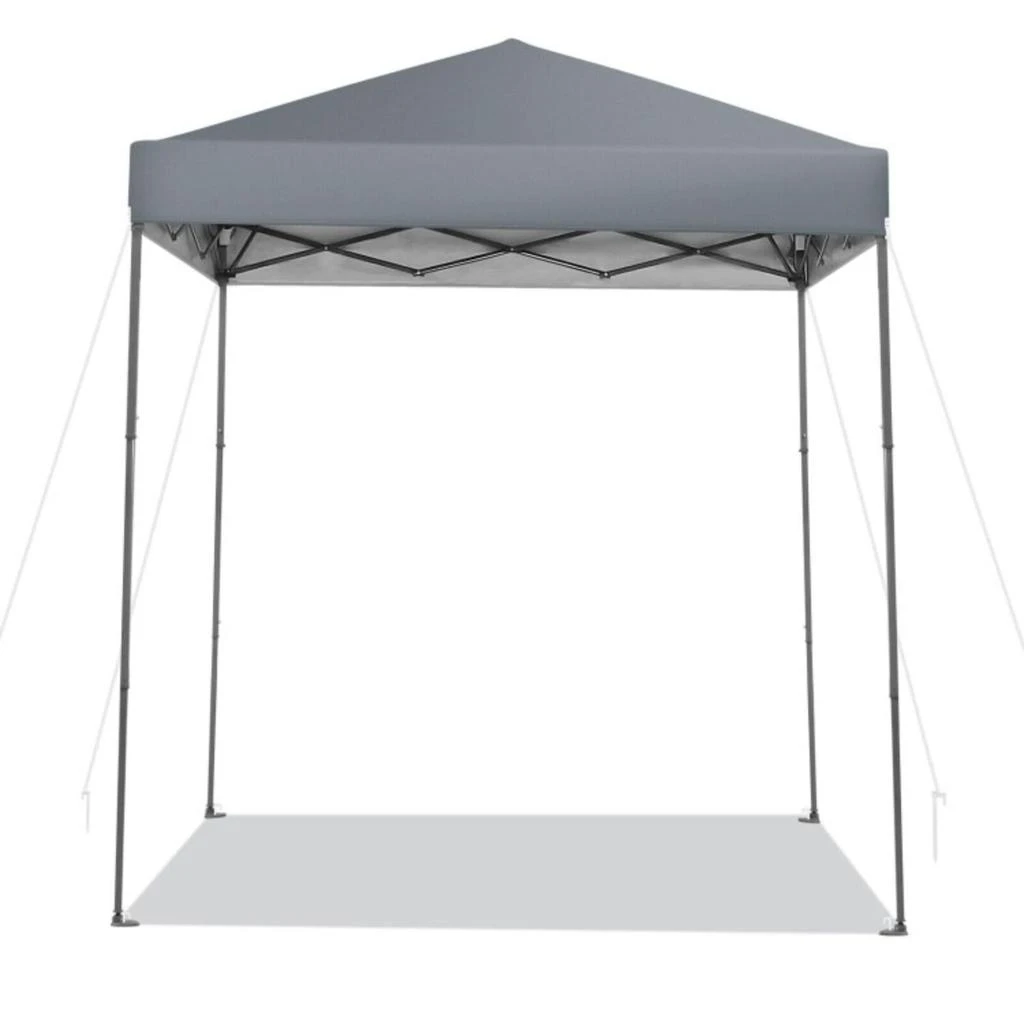 Hivvago 6.6 x 6.6 Feet Outdoor Pop-up Canopy Tent with UPF 50+ Sun Protection-Gray 1