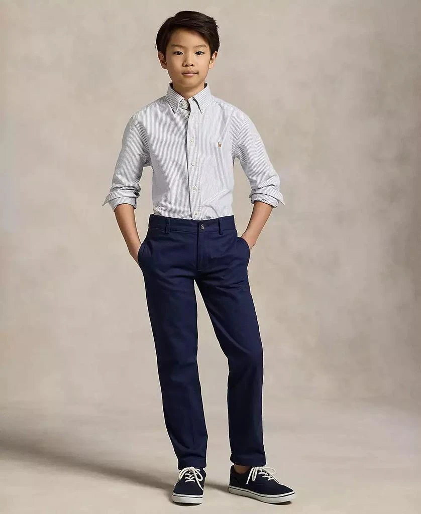 Ralph Lauren Big Boys Embroidered Pony Logo Cotton Oxford Shirt 6