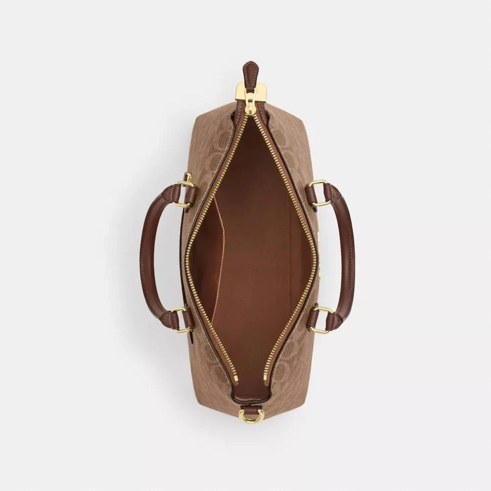 Coach Georgia Satchel Bag In Signature Canvas 5