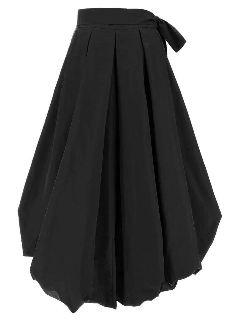 Pinko Pinko Bow-Detailed Wide Taffeta Skirt 2